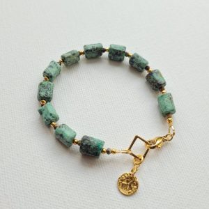 Bransoletka zapinana turkus afrykański 134